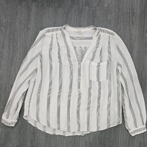 H&M Black and White Striped Blouse - Picture 1 of 4